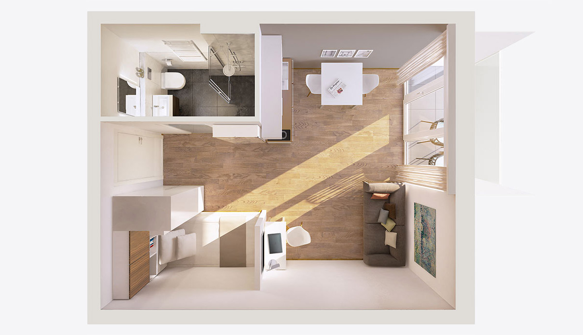 3D Grundriss Apartments Rommelsbacher Straße